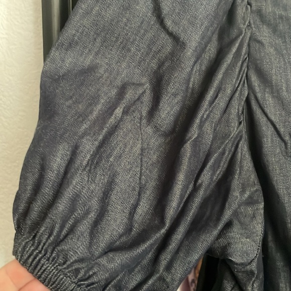 NWT Kika Vargas x Target Women's Blue Scalloped Button Front Blouse L - Picture 5 of 9